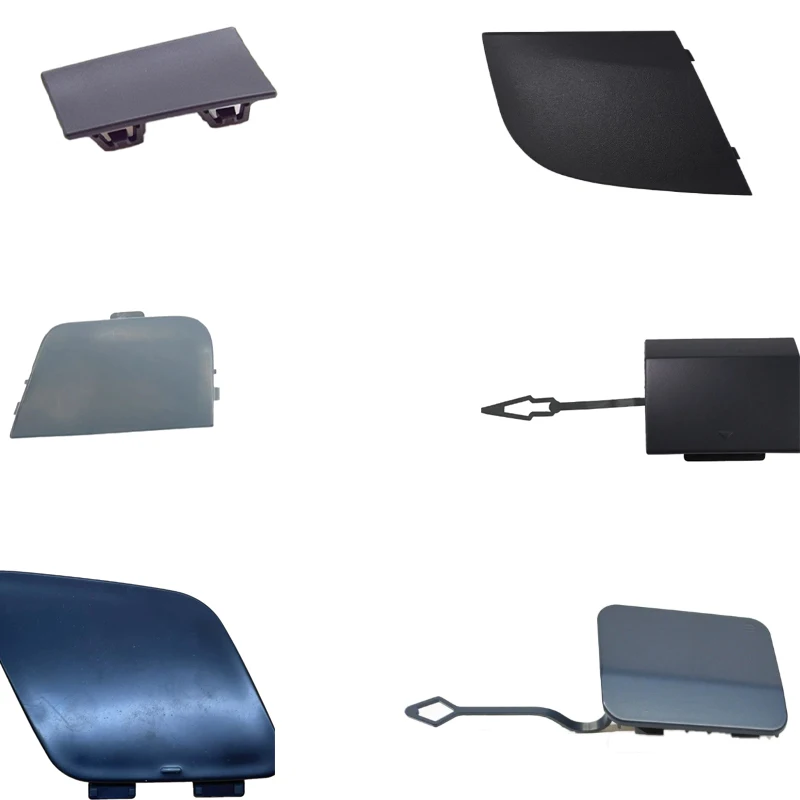 Trailer hitch guard with primer flip cover, tow hook, primered towing ring cover, lower part baffle of trailer ring, right side