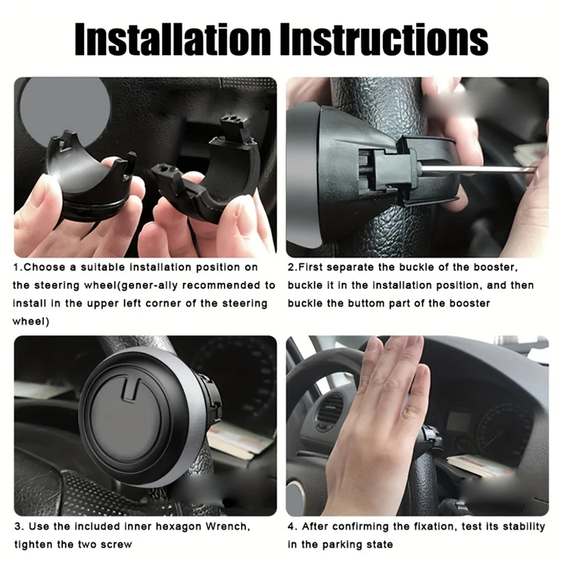 360 graden rotatie auto universele metalen lager spinner knop balvormige stuurwiel booster handvat booster