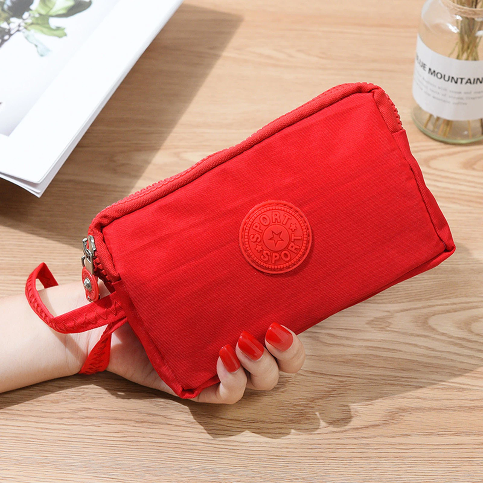 9 Colors Women Wallet Canvas Clutch Coin Phone Card Holder Bag Long Purse Wallet High Quality Handbag ID Holders