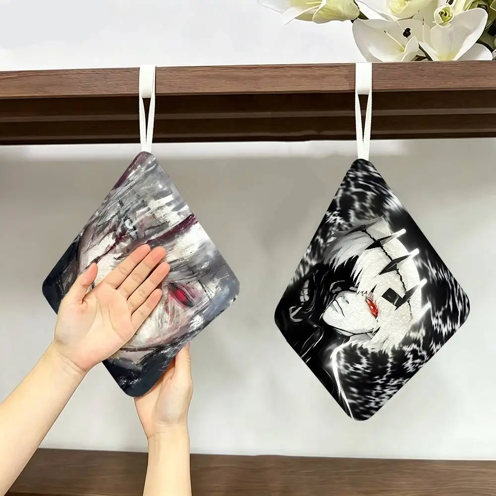 T-Tokyo-Ghoul Thickened Polyester Cotton Hanging Towel, High Absorbent Hand Wiping Towel for Indoor Use