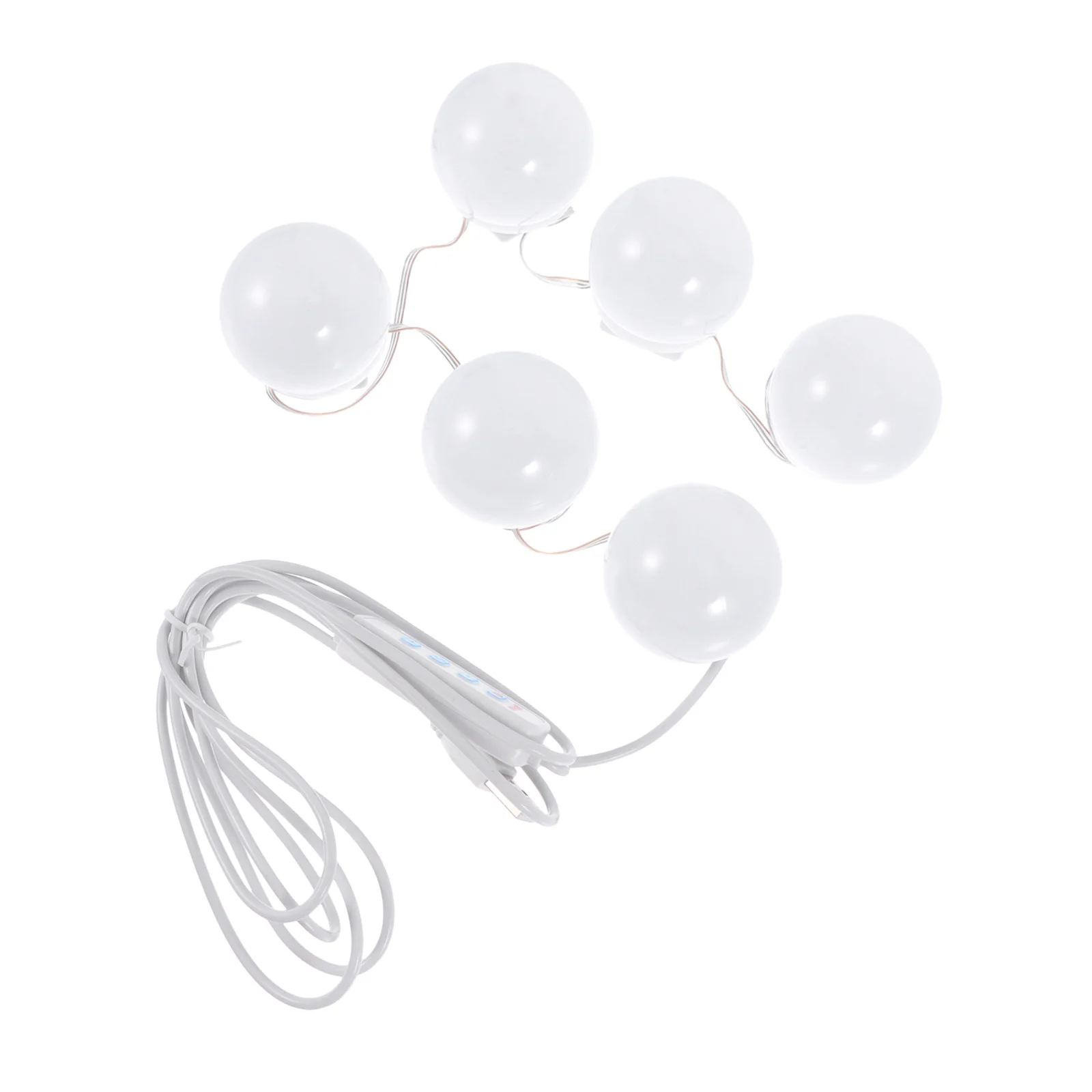 

1Set Makeup Mirror Light Bulb with Adhesive Mount No Drill Installation LED Bathroom Mirror Light Portable Dimmable Wall Vanity