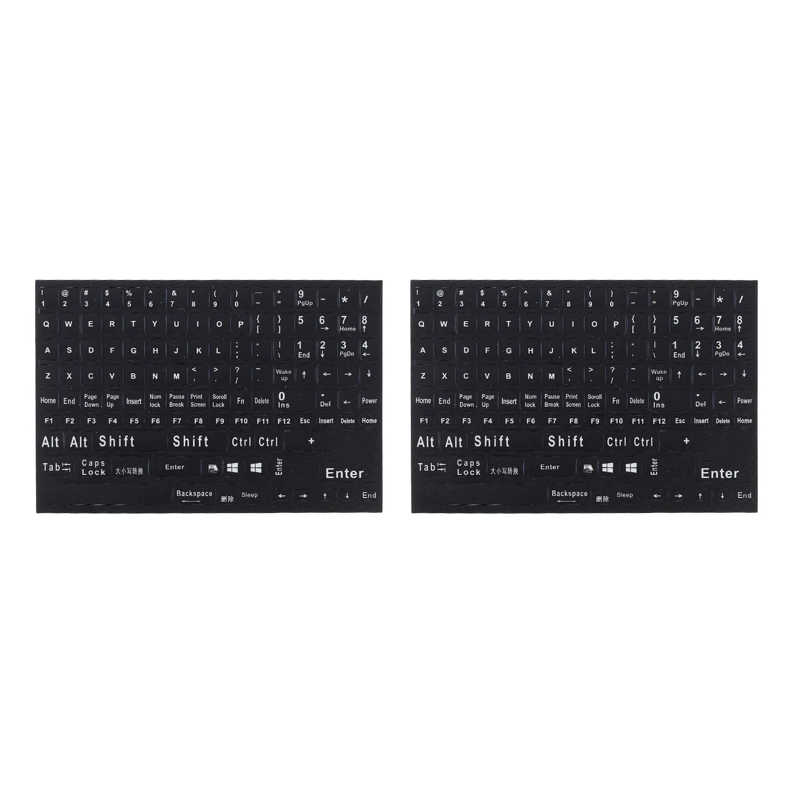 2 Sheets Computer Laptop Ukrainian Keyboard Noise Insulation Notebook English Ukrainian Keyboard Noise Insulation Desktop