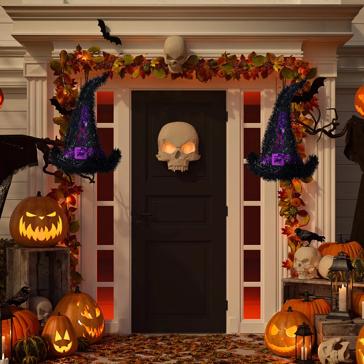 

2Pcs Witch Hat Hanging Decoration Halloween Wall Ornament Party Supplies Halloween Wall Pendants Hangings Hanging Ornament