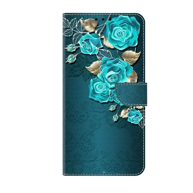 For Samsung S22 Ultra SM-S908B Case Painted Pattern Wallet Flip Stand Cover For Samsung Galaxy S22 Ultra S 22 Plus Phone Case