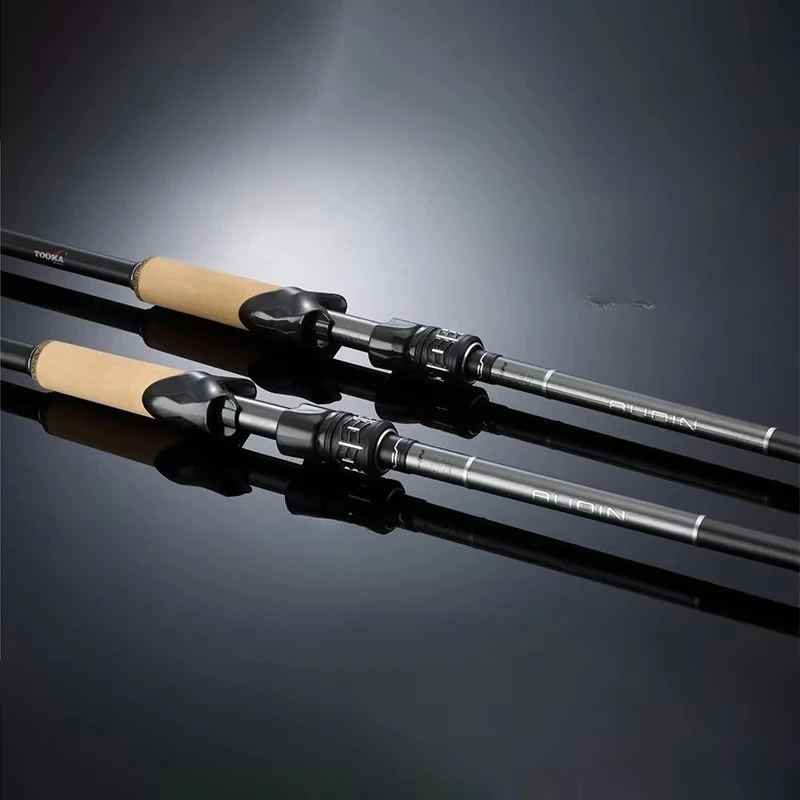 

TOOKA REAL 1 Section High Carbon Fiber Spinning Casting Fishing Rod Freshwater Bass Walleye Pike Fuji Parts Lake River Fishing