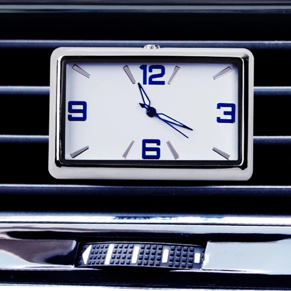 Mini Luminous Car Quartz Clock Self-adhesive Auto Watch Stick On Dashboard Air Vent Clock Universal Car Interior Ornament Stylin
