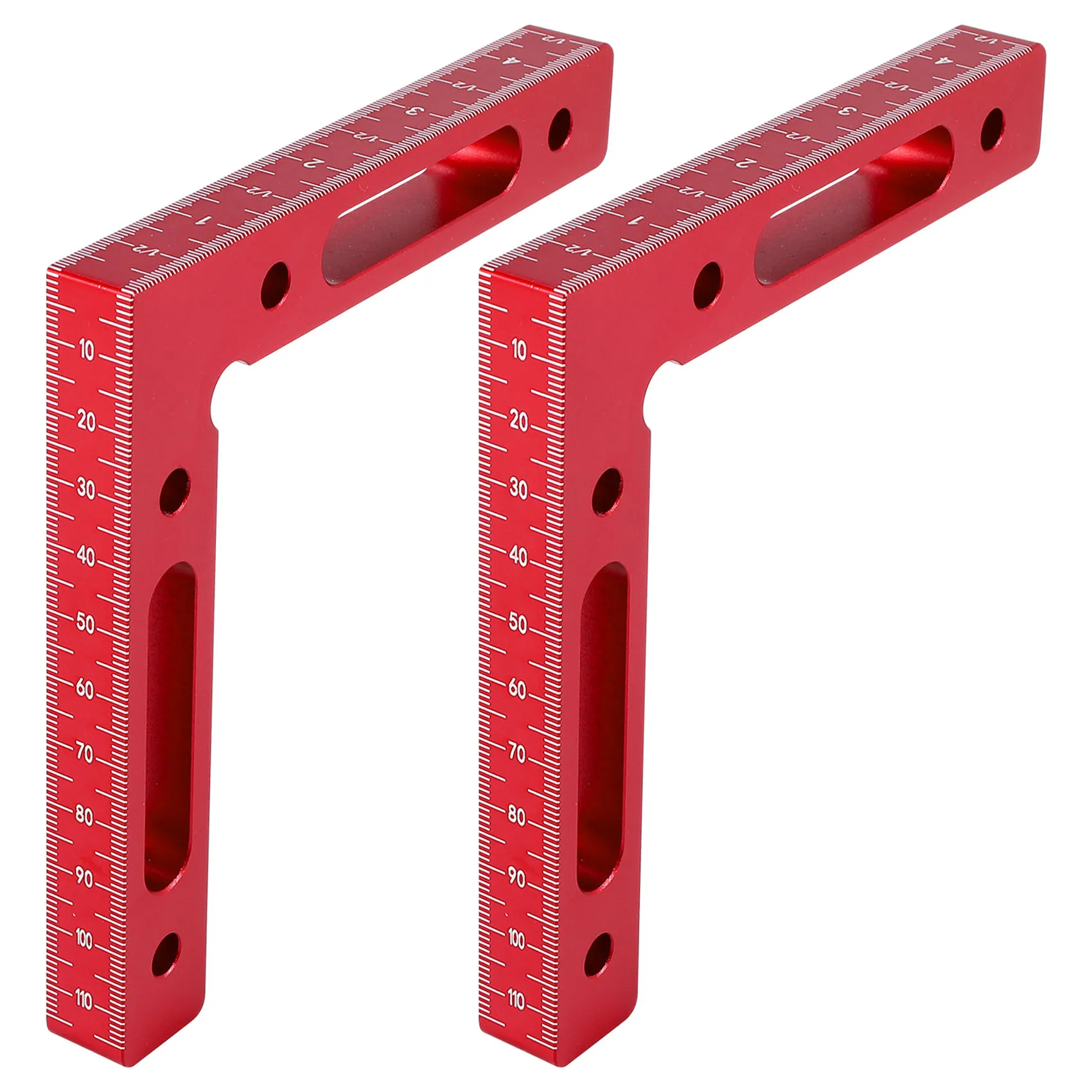 A64E 2 Pcs Aluminium Alloy 90 Degree Positioning Squares Right Angle Clamps Woodworking Carpenter Tool Corner Clamping Square