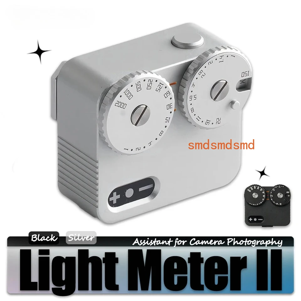 

Light Meter II for Film Camera 45°Average Metering without Battery with Cold Shoe Mount Double Power Saving 23-stop
