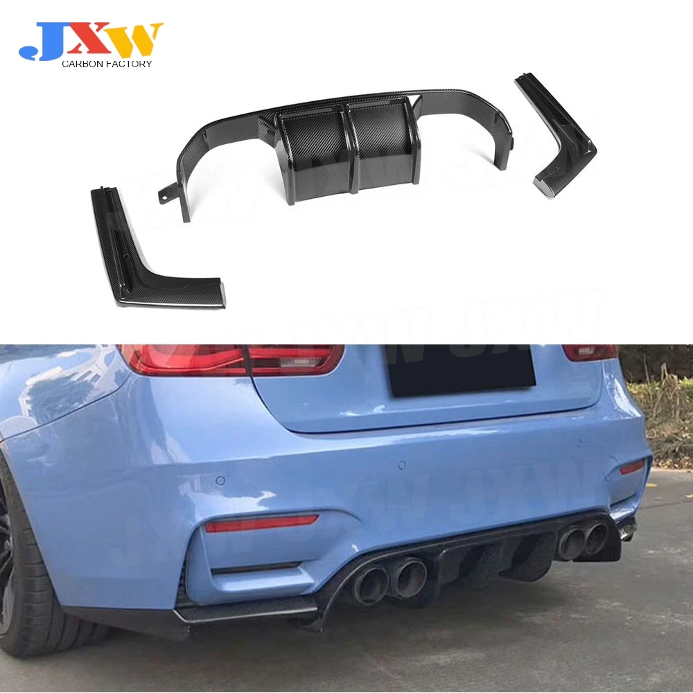 

Dry Carbon Fiber Rear Bumper Diffuser Lip Splitters for BMW F80 M3 F82 F83 M4 2014-2018 Bumper Guard Body Kits Cars Accessories