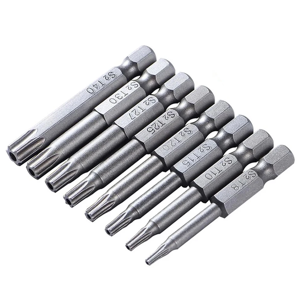 Drill Bit Screwdriver Tools & Workshop Equipment Security Tamper Proof Torx 50mm Flat Head Hex Screwdriver Set