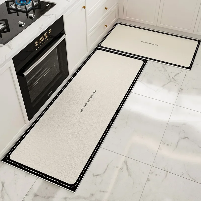 

Kitchen Floor Mat Waterproof Non-slip Pvc Carpet Leather Mats Oil-proof Anti-slip Area Rug Home Decoration Alfombra De Cocina