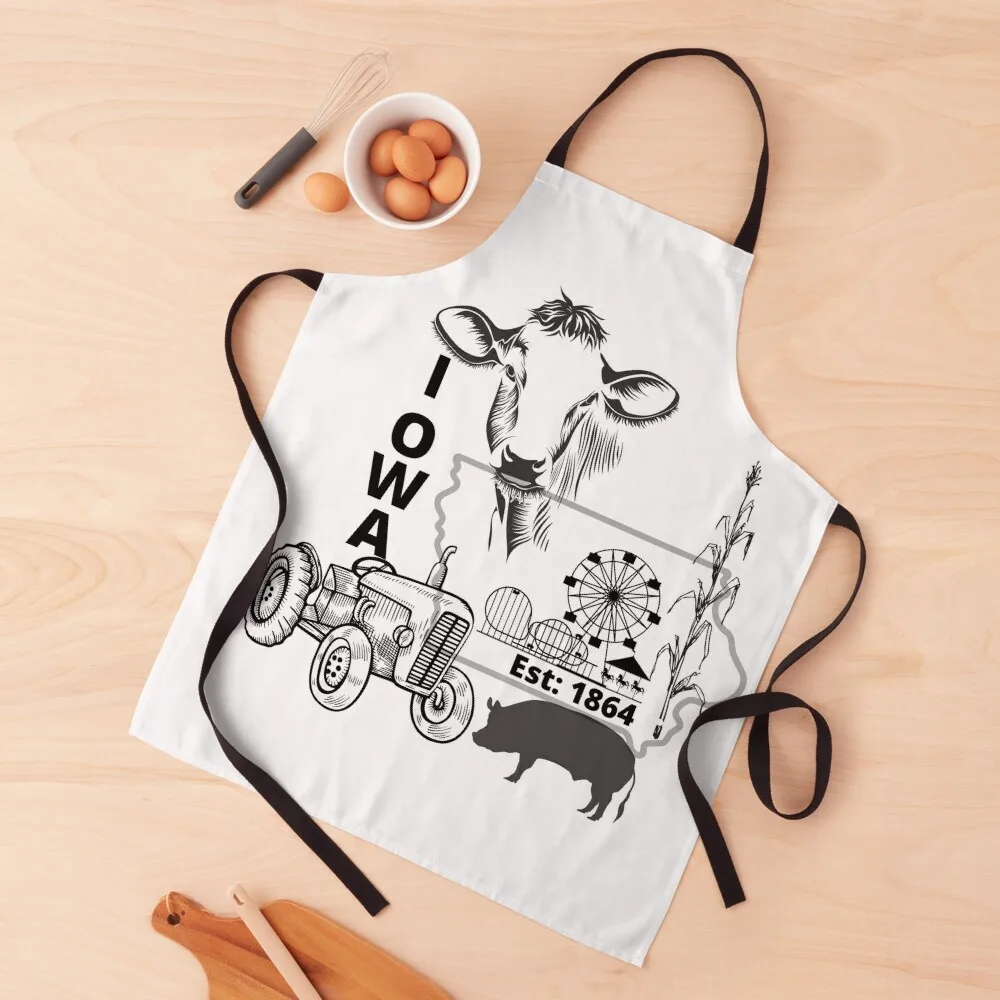 

Iowa Apron Apron For Kitchen Women Chef Accessories Kitchenware Kitchen Apron Man