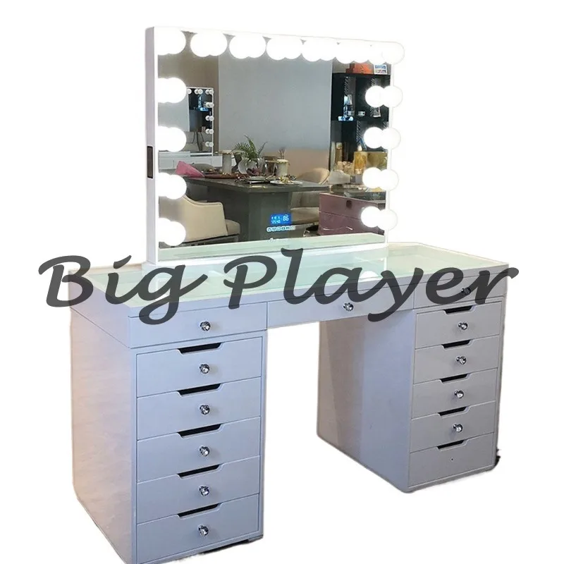 Europäisches und amerikanisches Schlafzimmermöbel-Set, Kommode, Leuchtdiode mit Spiegel