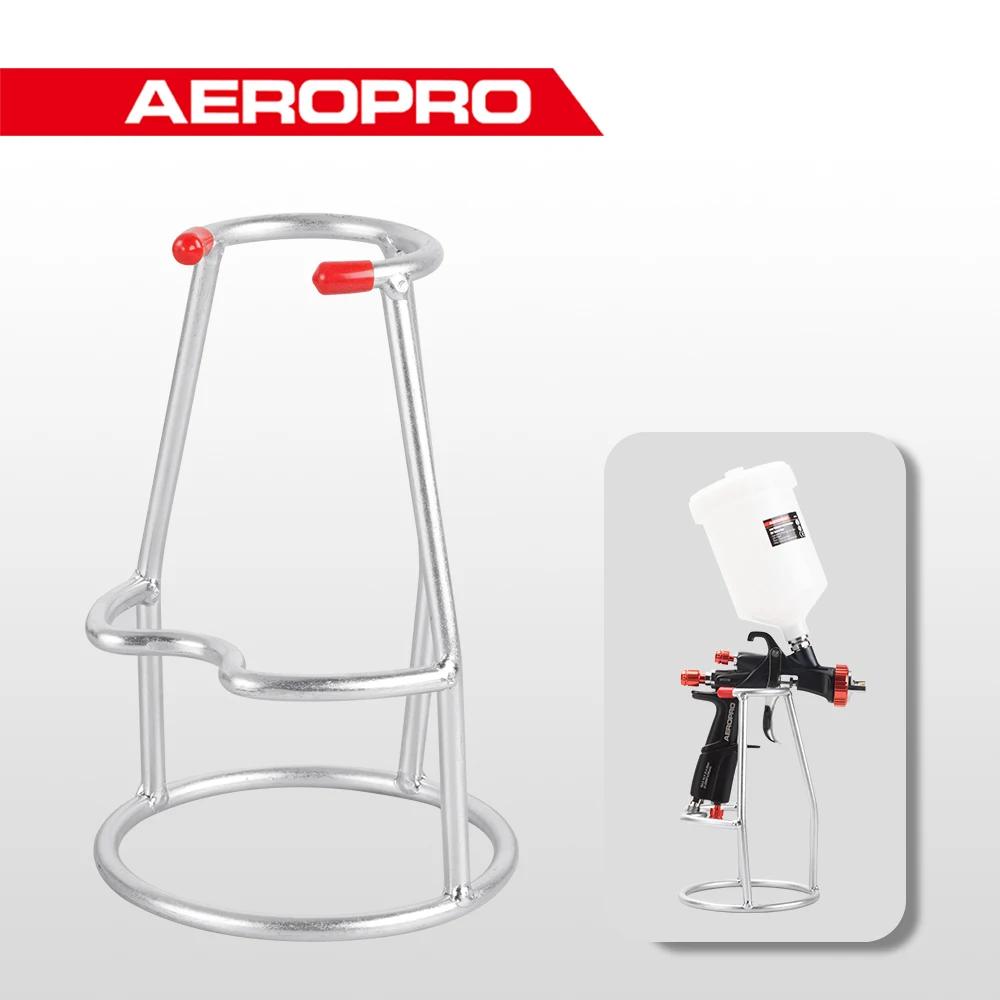 AEROPRO Spray Gun Stand+Paper Funnel Combo Holder Bench Mount Detachable Air Spray Gun Holder  For Spray Gun Accessories