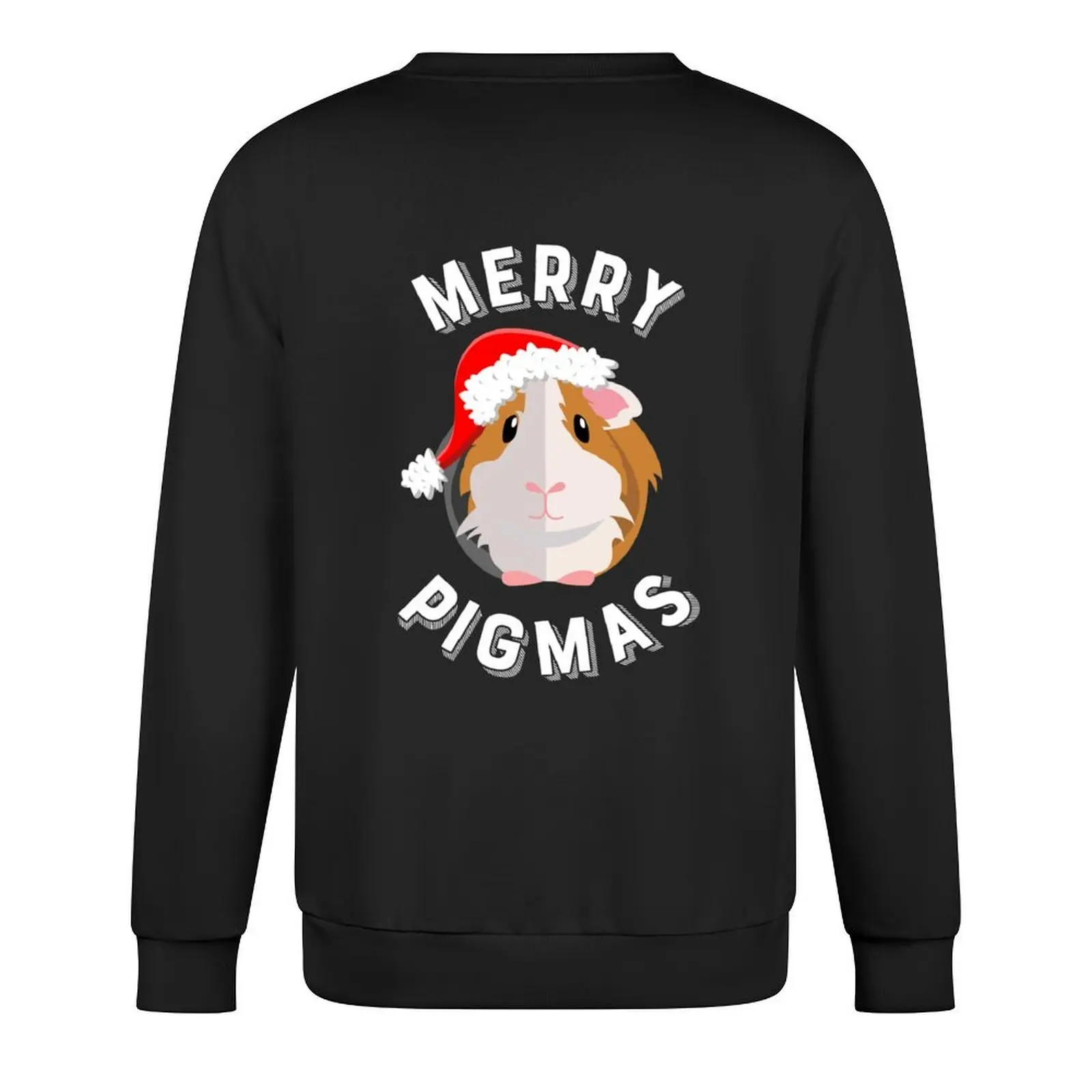メリーピグマス、キュートで面白いモルモットのクリスマスデザインプルオーバー男性服ブラウスオーバーサイズスウェットシャツ