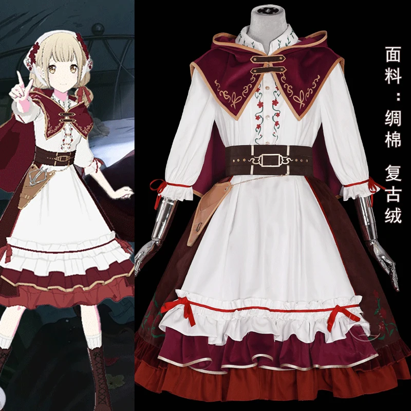 

The Project Sekai Azusawa Kohane Cosplay Costume Lovely sweet Little Red Riding Hood Lolita Female dress A