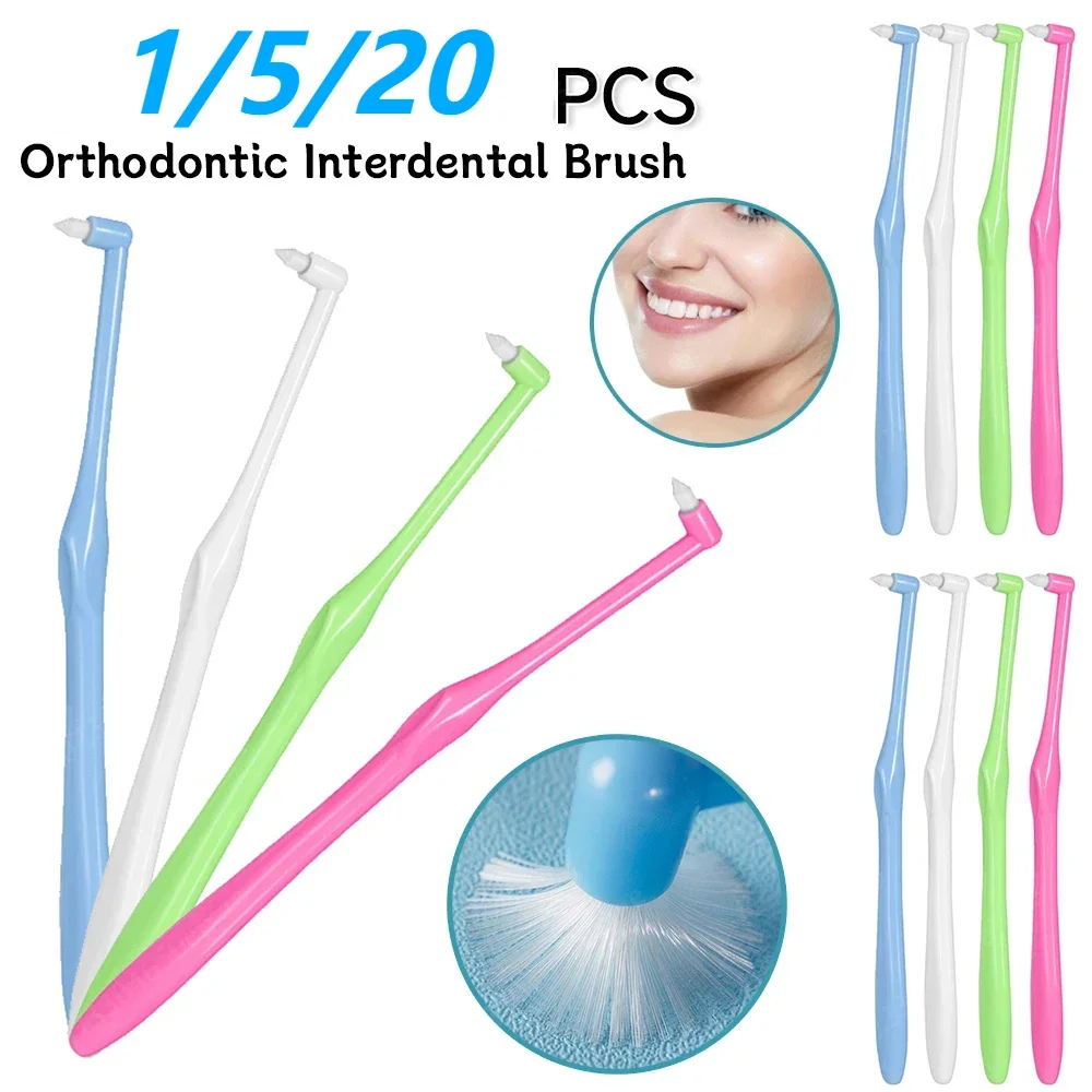 Escova interdental ortodôntica dentes macios fio dental limpeza oral cuidados dentários