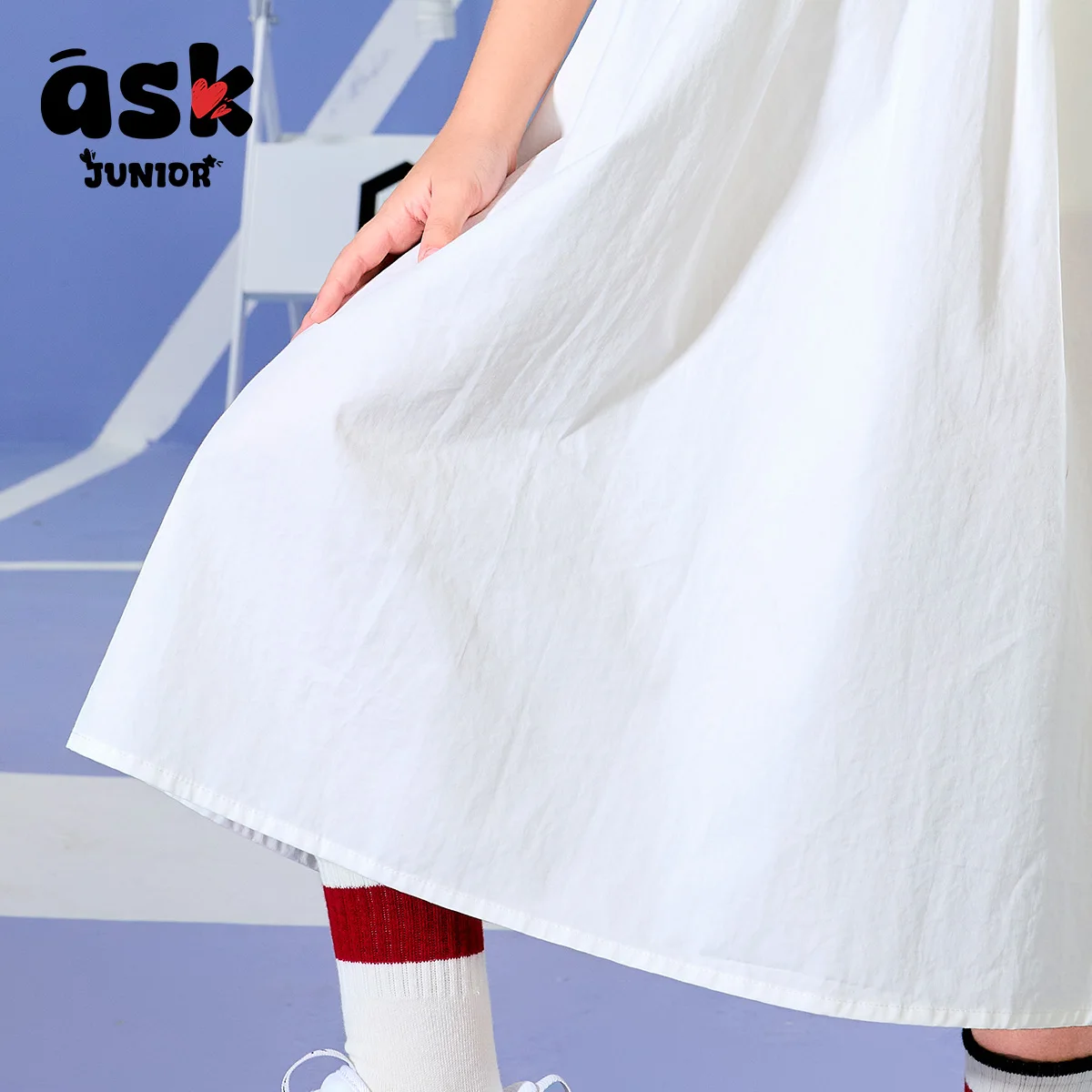 الأطفال الصيف الأوسط والكبير الأطفال خارج على الكتف فستان الفتيات طويلة قصيرة الأكمام تي شيرت فستان الفتيات الملابس #6