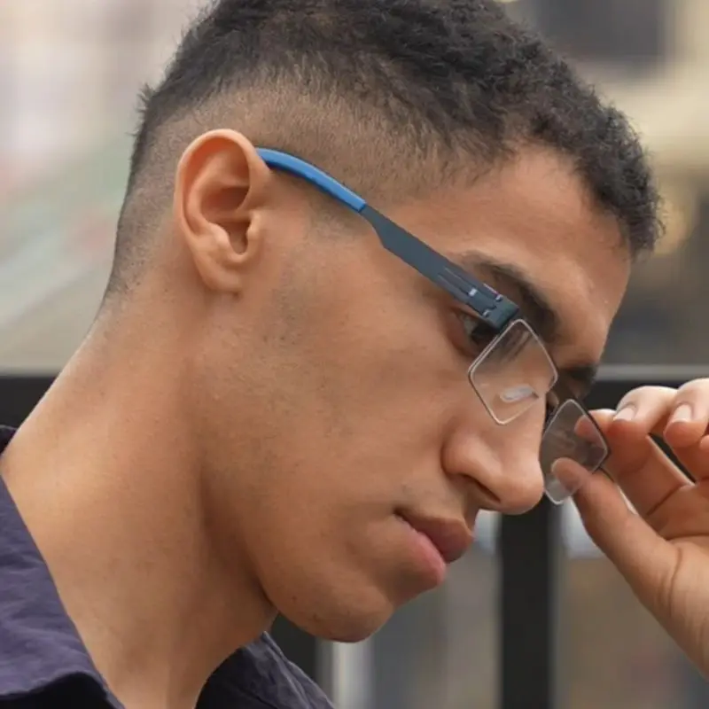 ألمانيا بدون مسامير النظارات الضيقة مربع خفيفة رقيقة إطار النظارات الرجال قراءة النظارات 6 جرام الكلاسيكية مستطيل الأعمال الموضة #4