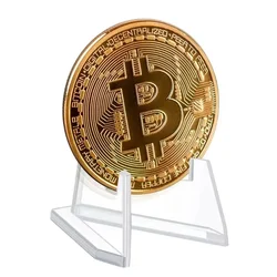Transparent Acrylic Coin Display Stand Brackets, Small Stand Cards, Commemorative Challenge Coin Capsule Holders