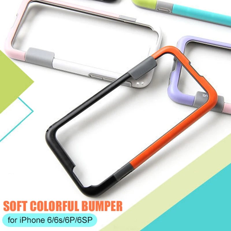 Bumper For iPhone 16E XSMax XR XS X 11 12 Pro Max Soft TPU Frame Case Cover Slim Fundas Soft silicon bumper Multi Color