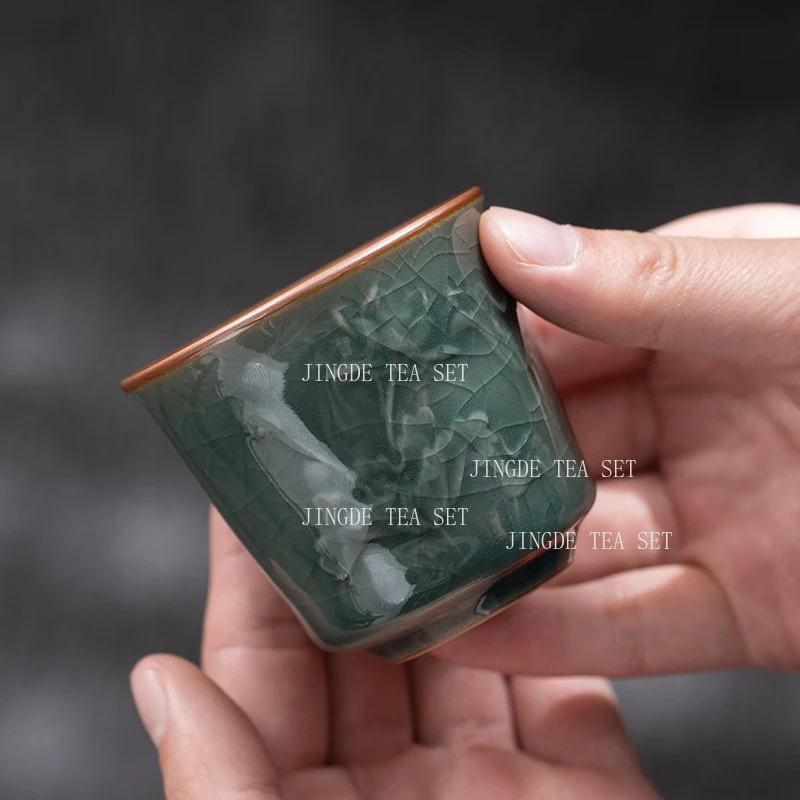 1 قطعة فنجان الشاي السيراميك المنزلية النمط الصيني Ge كيلن فنجان شاي شرب الشاي و يخطو Pu Erh أكواب شاي أواني الشرب