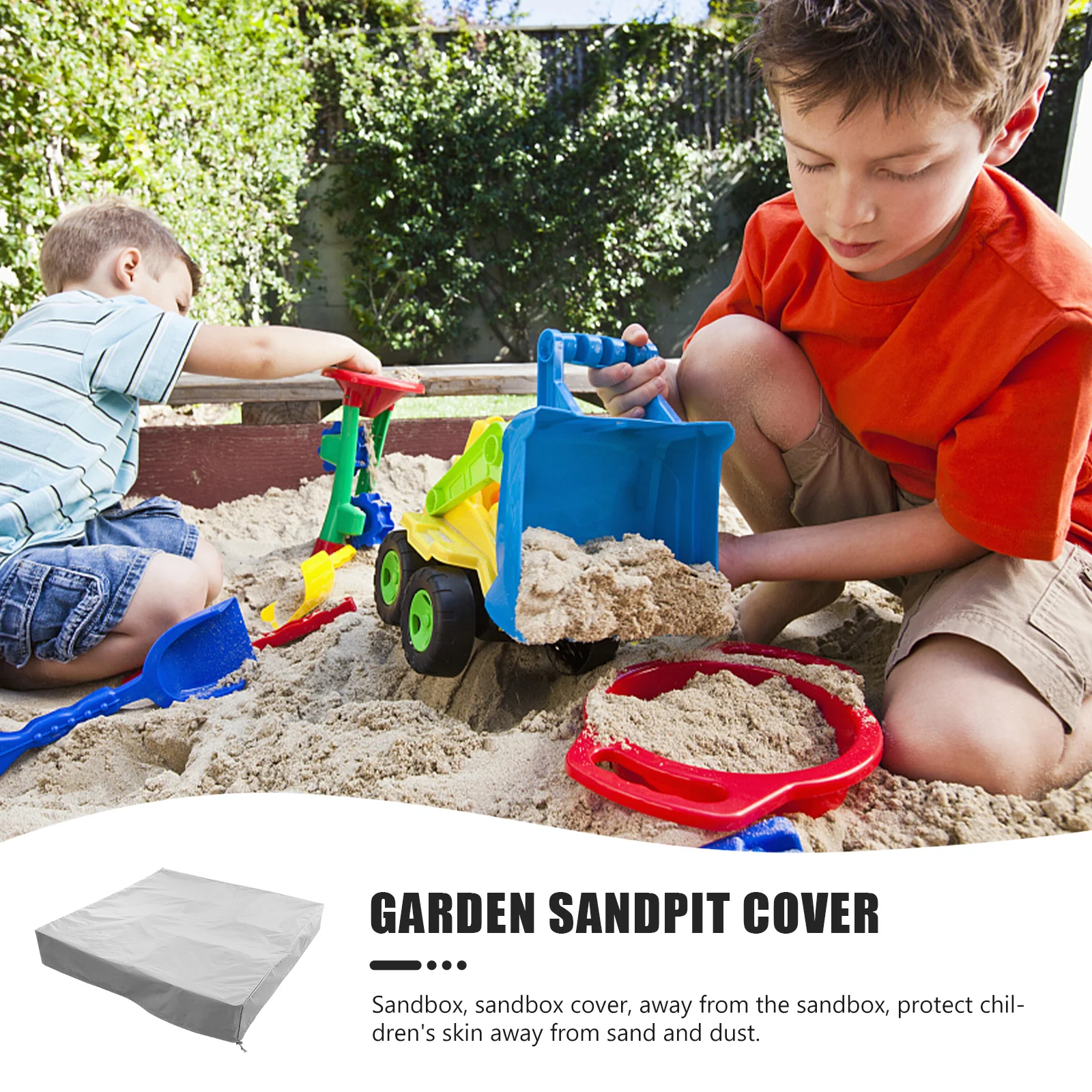1pc Cover Waterproof Oxford Cloth Sandbox Protection Cover For Outdoor Garden Uv Resistant Sand Pit Canopy With