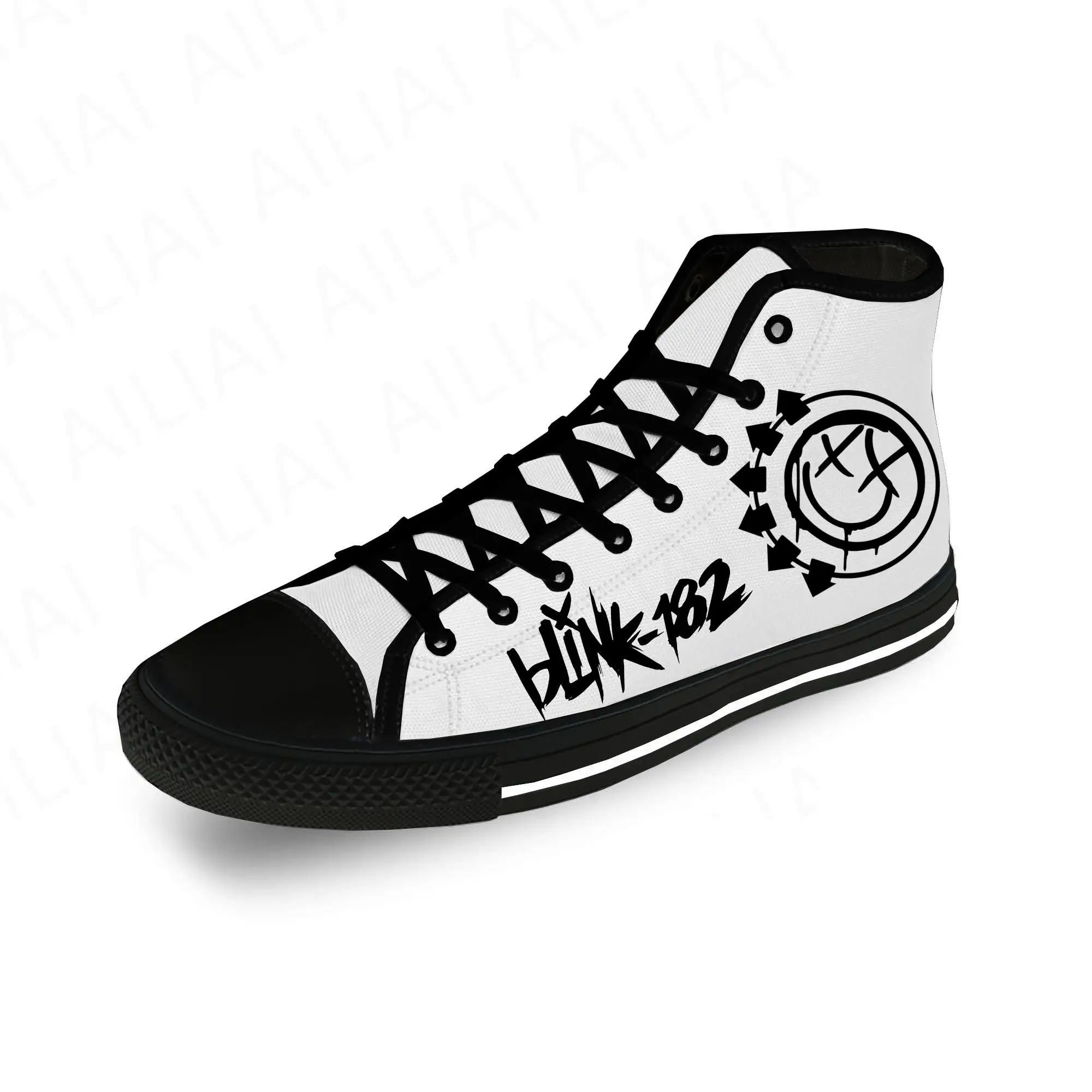 

Женские и мужские высокие кроссовки Blink 128, повседневная обувь для подростков, холщовые кроссовки для бега с 3D принтом, дышащая легкая обувь для косплея