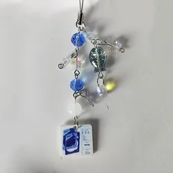Handmade wave to earth beaded phone charm star fairy core keychain