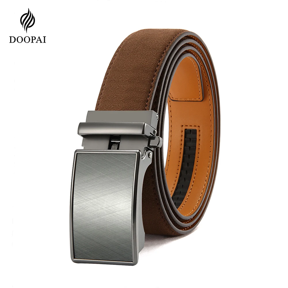 Ledergürtel für Herren, hochwertige PU-Ledergürtel, Gürtel mit automatischer Schnalle, verstellbarer Gürtel ohne Loch, Jeansgürtel für Herren