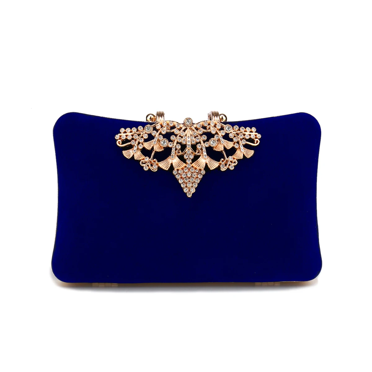 Diamonds Women Evening Bags Metal Chain Shoulder Handbags Hollow Out Style Velvet Clutch Banquet Glitter Purse