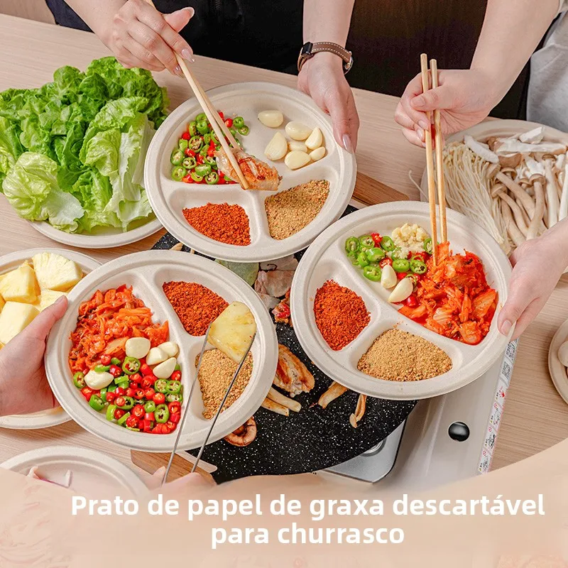 thickened-disposable-plate-divided-dipping-sauce-paper-plate-barbecue-meat-dish-outdoor-camping-eco-friendly-dining-plate