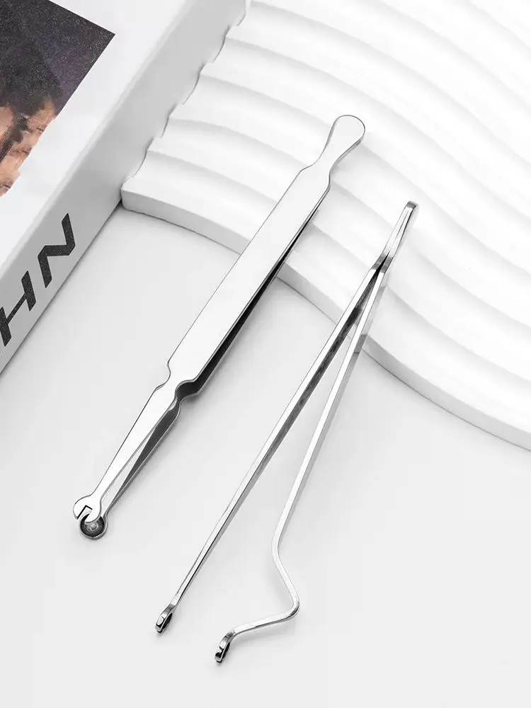 316L Edelstahl Piercingzange Klemmwerkzeug mit Verriegelung, geschlitzte Zange zum Öffnen und Schließen für Ohr-, Nasen-, Septum- und Körperpiercings – Detail 5