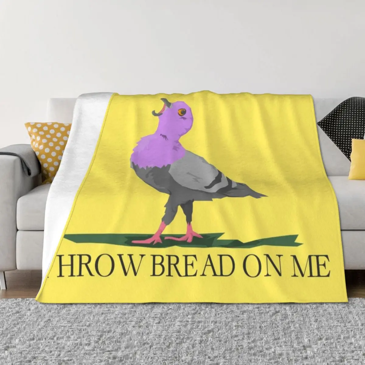 

THROW BREAD ON ME Throw Blanket Soft Picnic Decoratives Warm Blankets