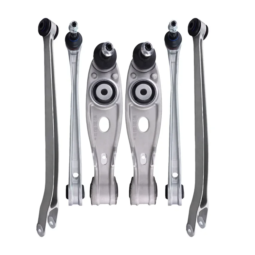 Punino 6pcs Rear Lower Control Arm with Ball Joints for Porsche Boxster 987 Cayman 2004 2005 2006 2007 2008 2009 - 2013