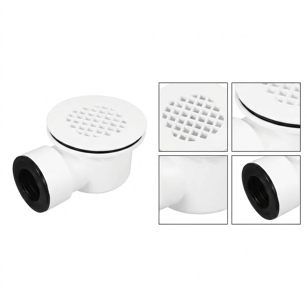 Side Exit Shower Drain Kit For 1.5/2 Inch Pipes PVC Anti-Clog Design For Bathroom, Drainage Accessories For Sewage System
