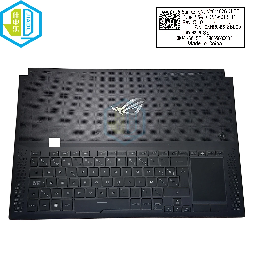 Imagem -06 - Teclado Luminoso com Touchpad para Asus Rog Gx701 Gx701gw Gx701gxr Russo Francês Azerty Bélgica Novo 90n01u1