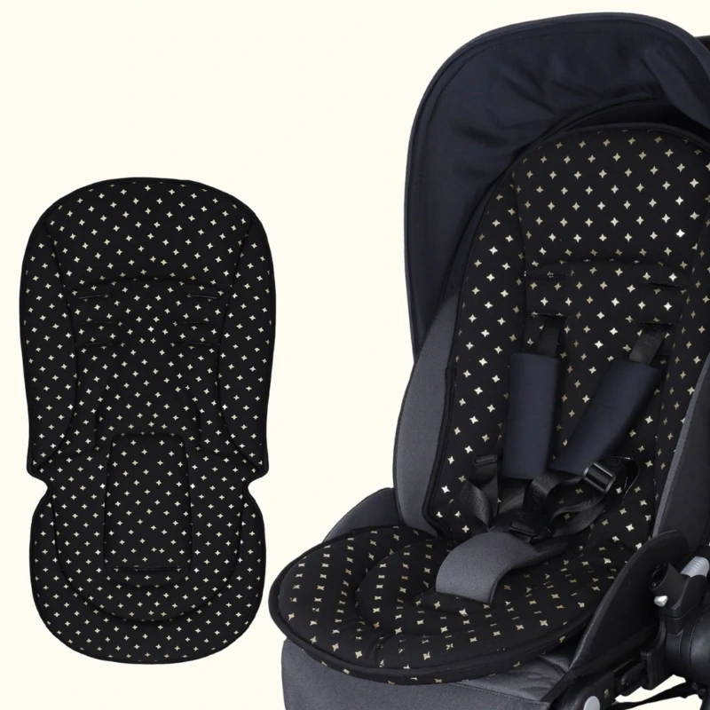 New Soft Thick Baby Stroller Seat Cushion Universal Adjustable Washable Cotton Blending Pushchair Pram Seat Insert Liner Pad