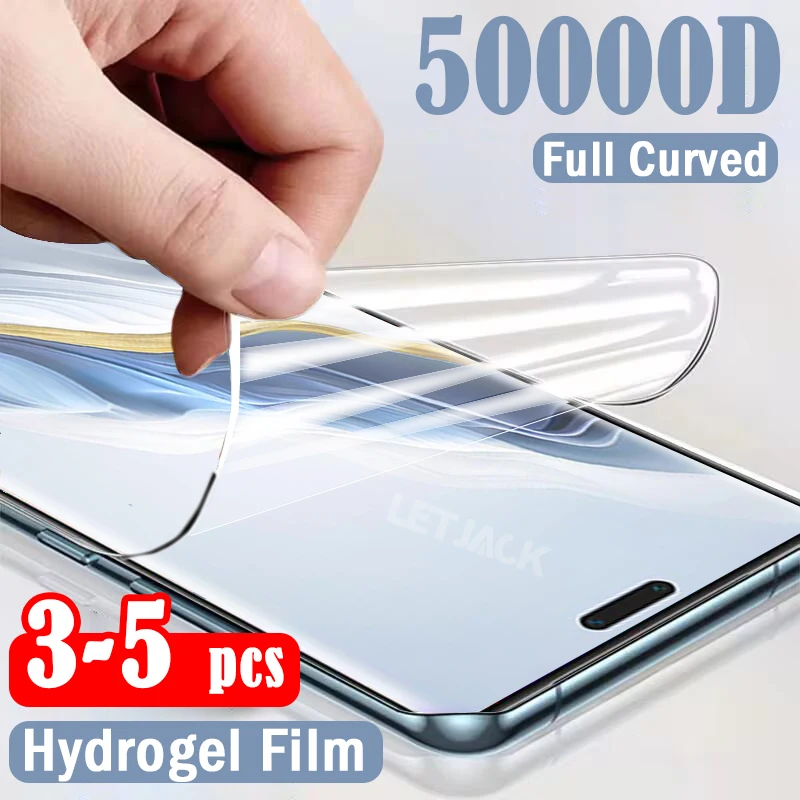 

3-5Pcs Full Curved Hydrogel Film For Honor Magic 6 5 4 Pro Ultimate Screen Protectors For Honor Magic 6 5 Lite X50 GT Not Glass