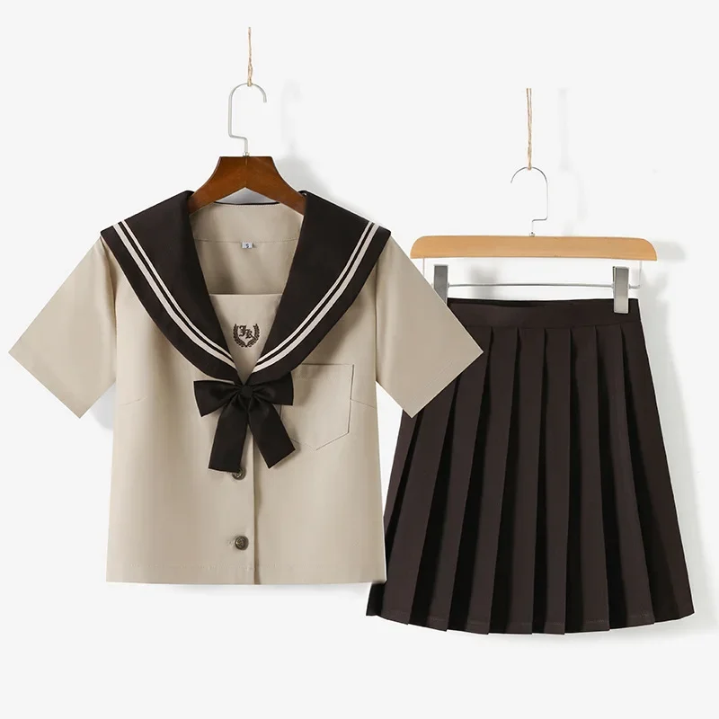 Japanischer und koreanischer Matrosenanzug mit Milchtee, College-Stil, Frühling und Herbst, langärmeliger JK-Uniform, Schuluniformanzug