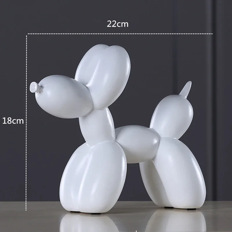 New Modern Simple Balloon Dog Resin Statue Animal Figurine Sculpture For Home Decorations Gifts  Eight Colors 13