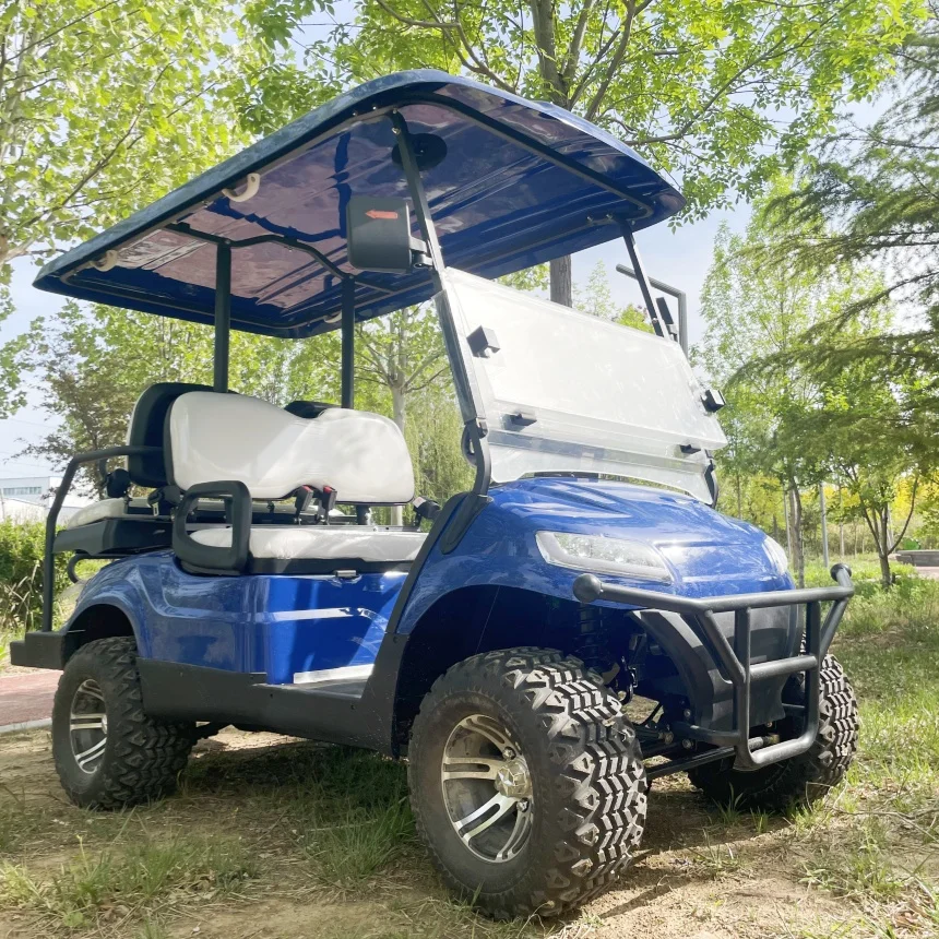 

2025 Latest Electric Golf Cart Luxury Steady And Secure Golf Cart 2+2 4 Seater Electric Bicycle With 12-Inch Off-Road Tires