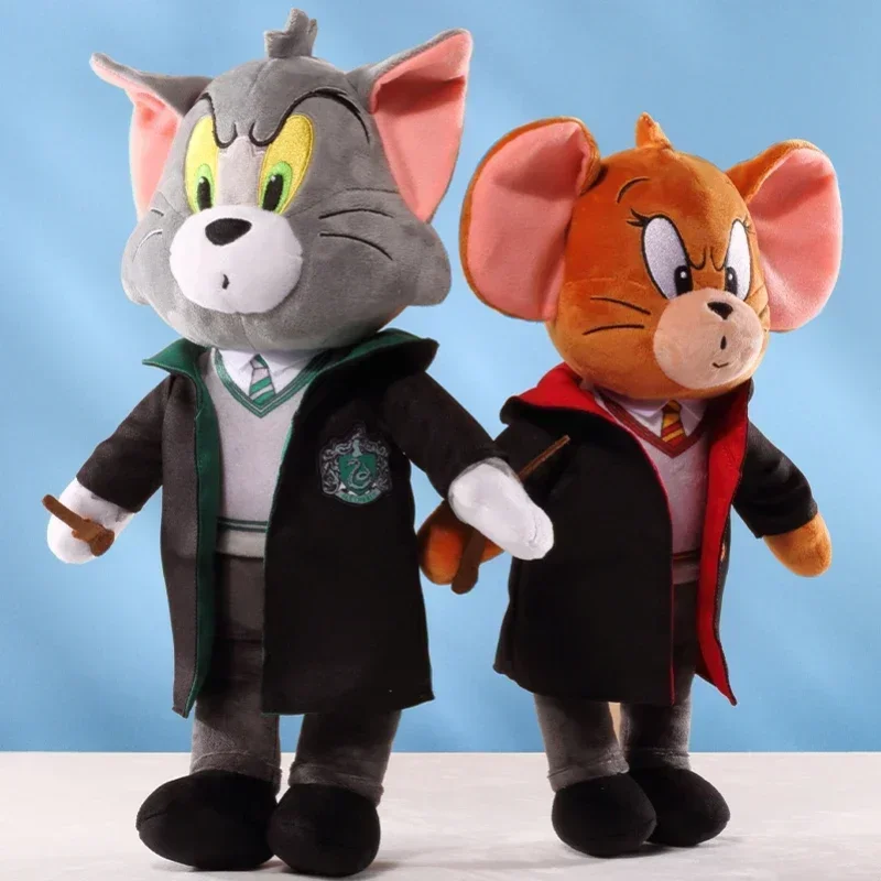 Tom And Jerry Plush Toy Kawaii Tom Cat Jerry Mouse Cosplay Harry Potter Cartoon Anime Figures Stuffed Animals Doll Toys For Kids