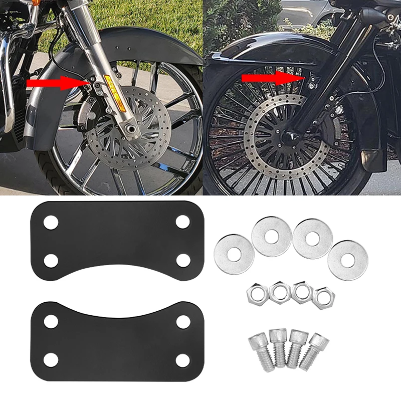 

New Motorcycle Accessories 21" Wheel Front Fender Lift Bracket To Fork For Harley Touring Road King 2014-up Relocation Adapters
