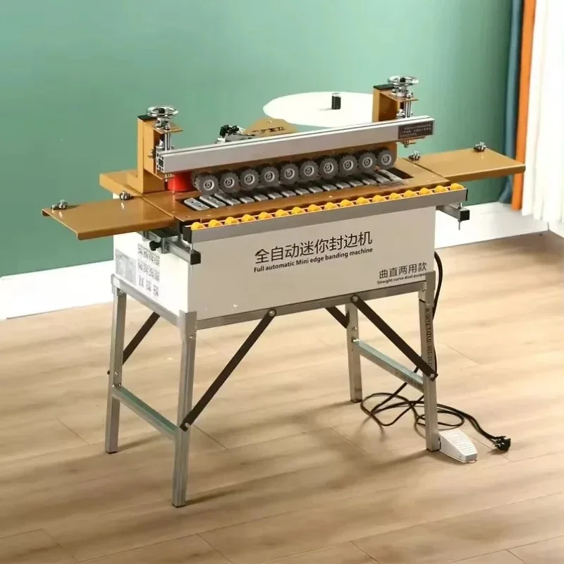 Small Portable PVC Melamine Wood Automatic Straightening Edge Banding Machine