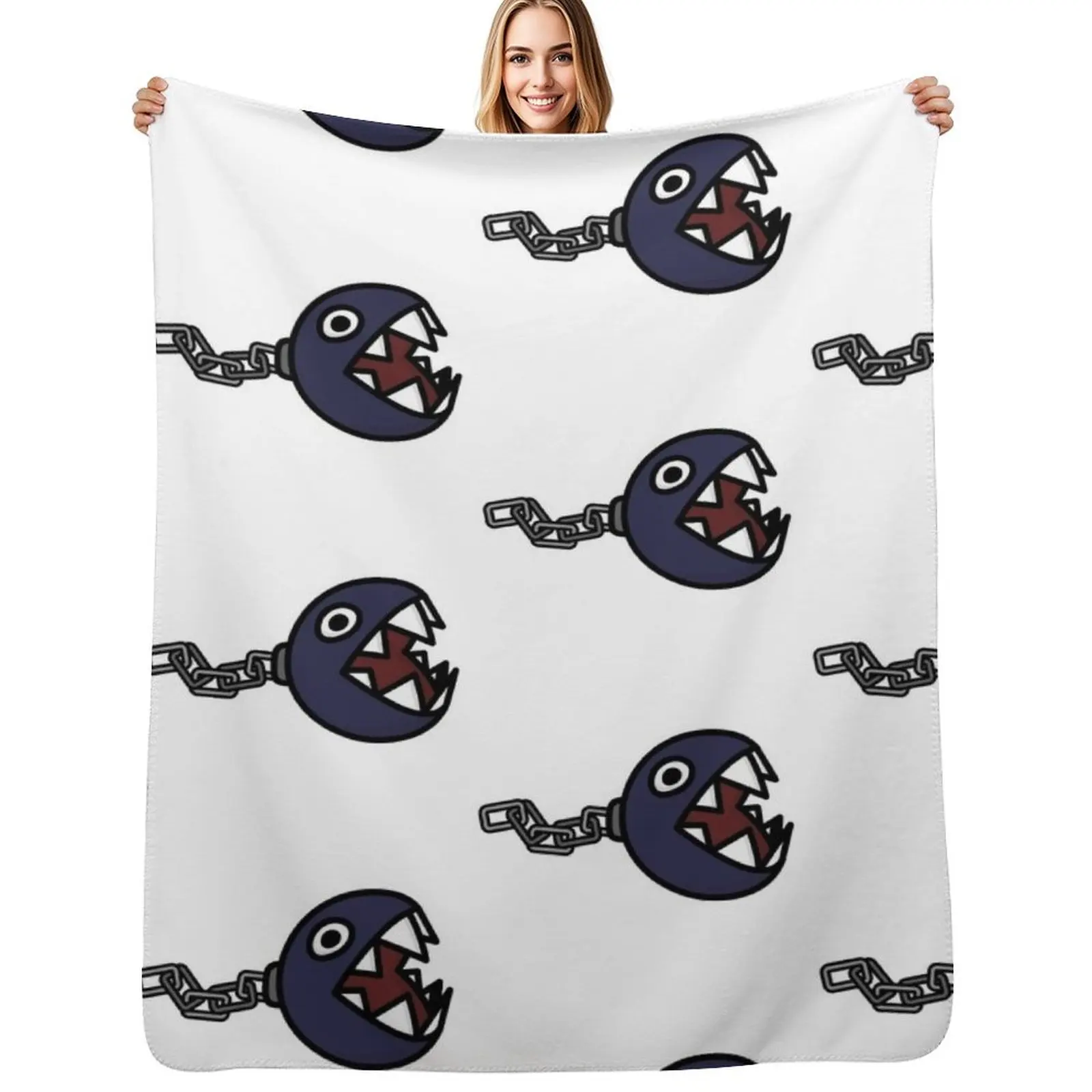 

Chain Chomp Throw Blanket Compact Warm Blanket for Car Road Trip