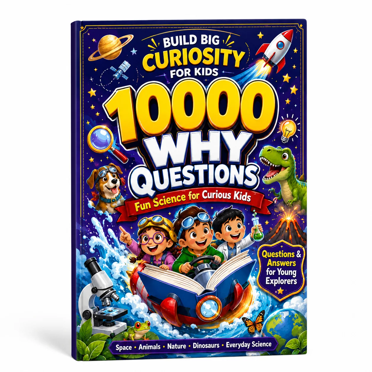 10000 Why Questions Kids Science Book Fun Q&A Exploration Learning Book for Curious Children and Young Minds