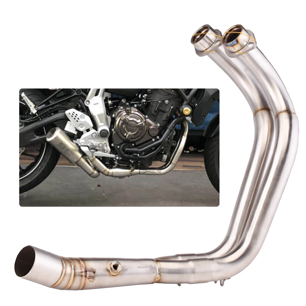 

STLF For MT07 FZ07 MT-07 Mt07 Exhaust Pipe Header Front Exhaust Elbow XSR700 Tracer Motorcycle Exhaust Muffler