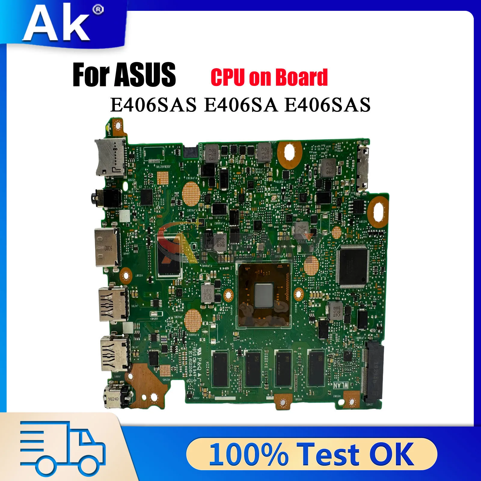 

E406SAS Laptop Motherboard For ASUS EeeBook E406SAS E406S E406SA Notebook Mainboard With CPU 100% tests OK fast shipping stk