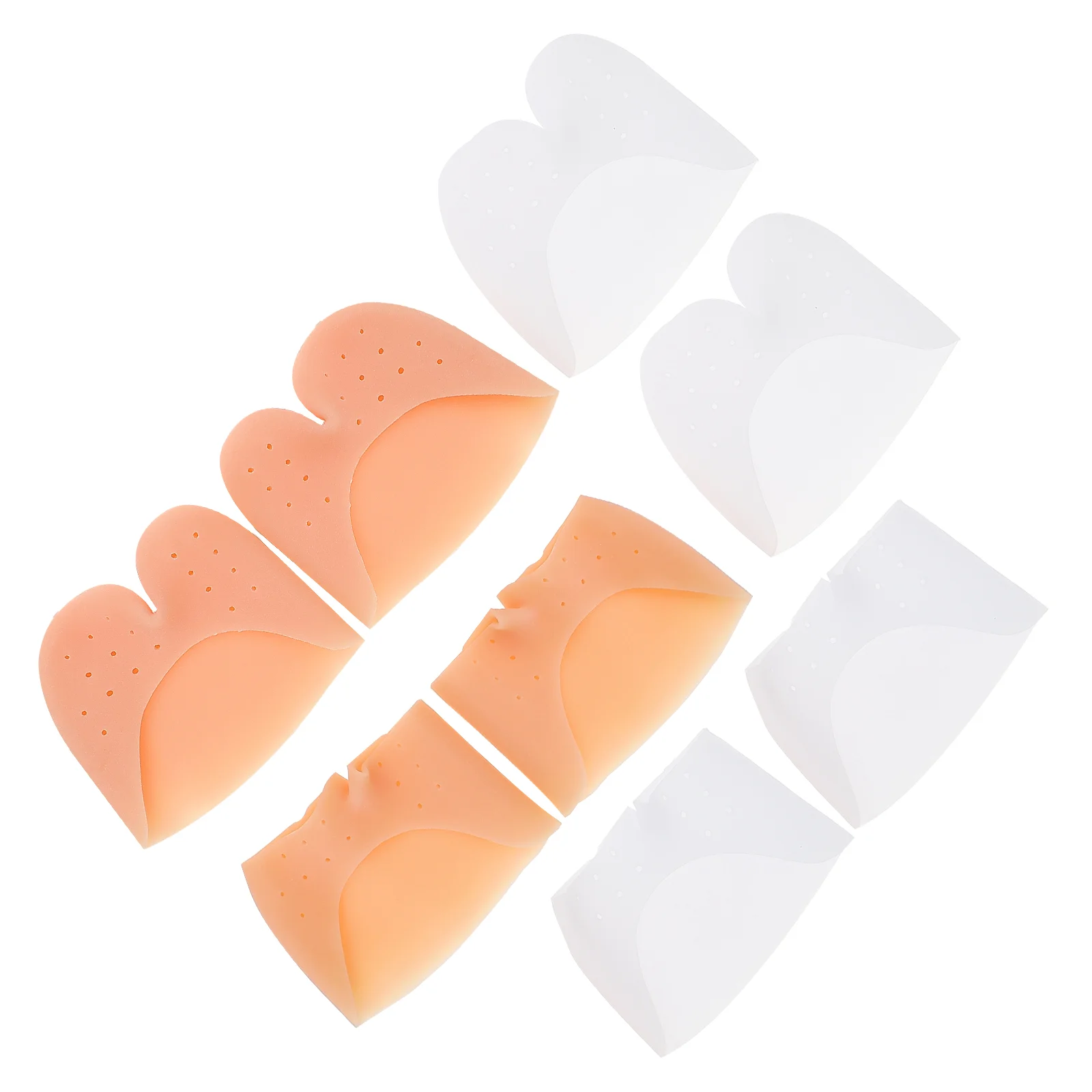 

4 Pairs Toe Cover Anti Pads Anti wear Foot Cushion Protective Case Flexible Silica Gel Cover Pointed Shoe